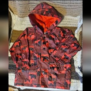 Kids Red and Black Hooded Jacket